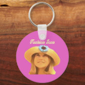 Blume-Hat-Fashion-Symbol der 90er Jahre Schlüsselanhänger (Vorderseite)