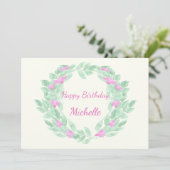 Blume hat Glückwunsch zum Geburtstag. Einladung (Stehend Vorderseite)