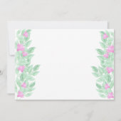 Blume hat Glückwunsch zum Geburtstag. Einladung (Rückseite)