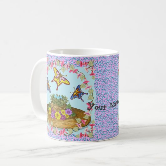 Blume Hat Nest Kaffeetasse (Vorderseite Links)