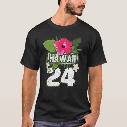 Blume Hawaii 24 Urlaub T-Shirt (Vorderseite)