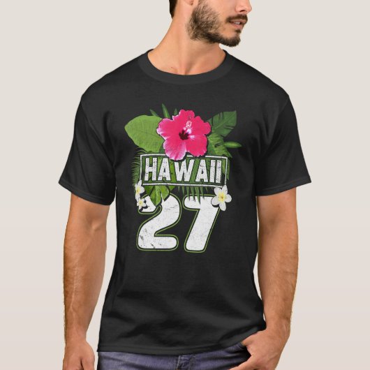 Blume Hawaii 27 Ferien T-Shirt (Vorderseite)