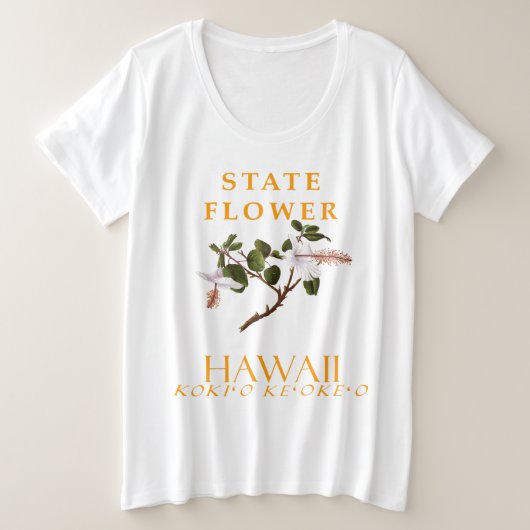 Blume Hawaii Der Hibiskus arnottianus Große Größe T-Shirt (Design vorne)