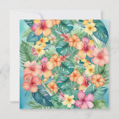 Blume Hawaii Geburtstag Dankeskarte (Rückseite)