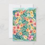 Blume Hawaii Geburtstag Einladung (Rückseite)