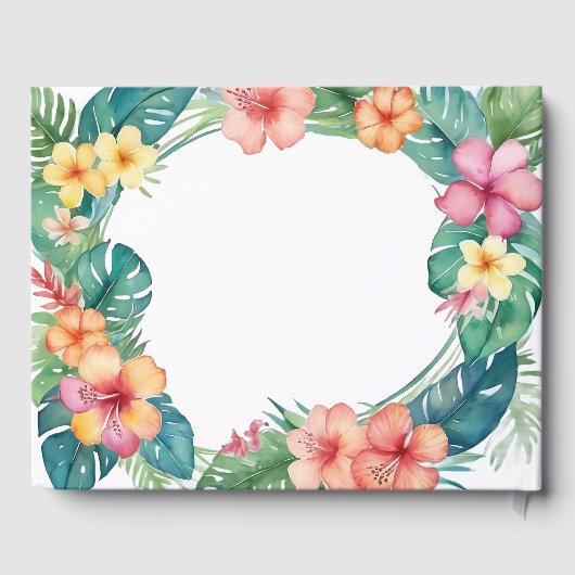 Blume Hawaii Geburtstag Gästebuch (Rückseite)