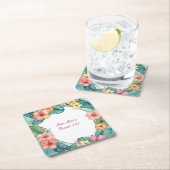 Blume Hawaii Geburtstag Rechteckiger Pappuntersetzer (Vor Ort)