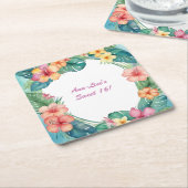 Blume Hawaii Geburtstag Rechteckiger Pappuntersetzer (angewinkelt)