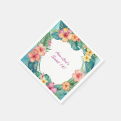 Blume Hawaii Geburtstag Serviette (Ecke)