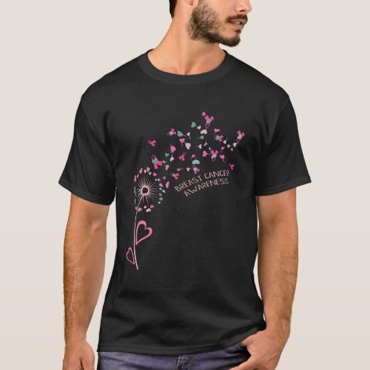 Blume He Ribbon Daisy Dandelion Brustkrebs Awa T-Shirt (Vorderseite)