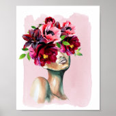 Blume Head Lady Print Poster (Vorne)
