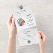 Blume Heart Mexican Wedding All In One Einladung (Abreißen)