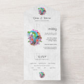 Blume Heart Mexican Wedding All In One Einladung (Innen Boden)