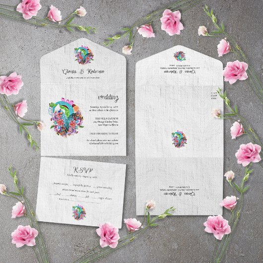 Blume Heart Mexican Wedding All In One Einladung