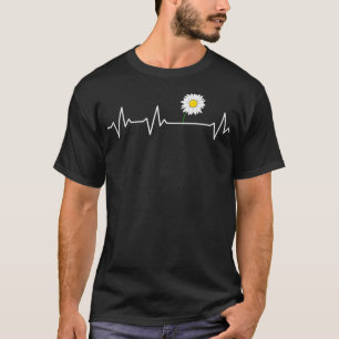 Blume Heartbeat Niedlich Gartenarbeit Blume Daisy T-Shirt