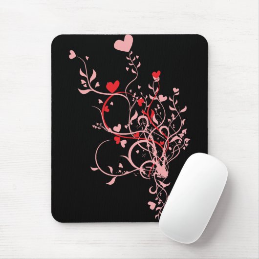 Blume Hearts Mousepad (Mit Mouse)