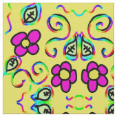 Blume Hellgelber Hintergrund Stoff (Nahaufnahme)