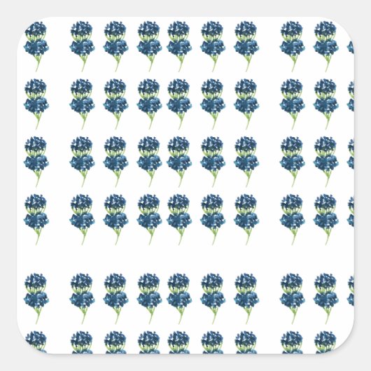 Blume-Hemd, Boho-Wildblumen Quadratischer Aufkleber (Vorderseite)