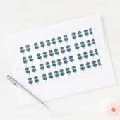 Blume-Hemd, Boho-Wildblumen Rechteckiger Aufkleber (Umschlag)