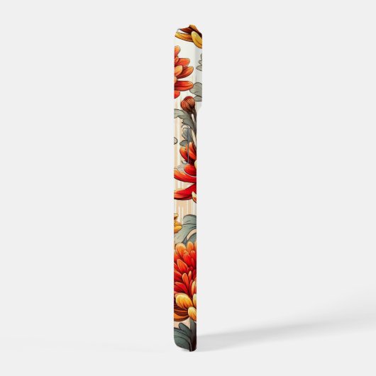 Blume Herbst Chrysanthemum iPhone 15 Hülle (Rechte Seite)