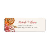 Blume Herbst Elegantes Rustikales Label (Vorne)