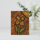 Blume Herbst Postkarte (Stehend Vorderseite)