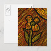 Blume Herbst Postkarte (Vorne/Hinten)