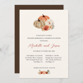 Blume Herbst Pumpkins Elegante PROBE Einladung