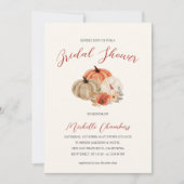 Blume Herbst Pumpkins Elegantes Brautparty Einladung (Vorderseite)