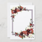 Blume Herbst Terracotta Cream Burgund Einladung (Vorderseite)