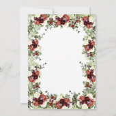 Blume Herbst Terracotta Cream Burgund Einladung (Rückseite)