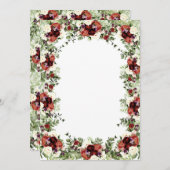 Blume Herbst Terracotta Cream Burgund Einladung (Vorne/Hinten)