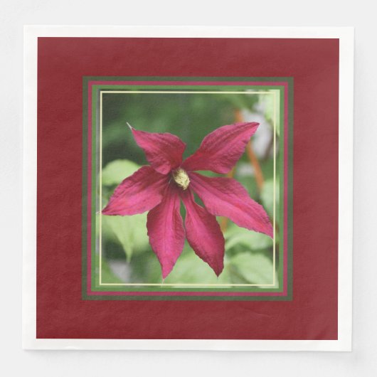 Blume-hervorgehobener Designer Serviette (Vorderseite)