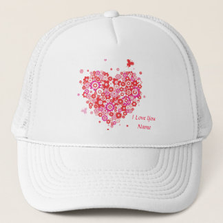 Blume Herz 1 Hat Truckerkappe