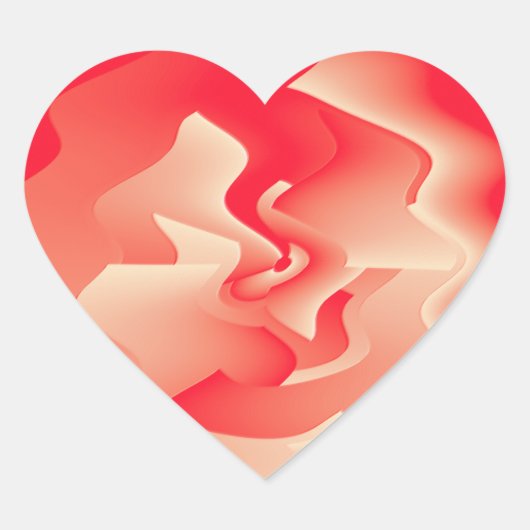 Blume Herz-Aufkleber (Vorderseite)