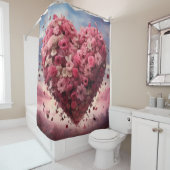 Blume Herz & Butterfly Duschvorhang (Beispiel)