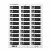 Blume Herz Chalkboard Rücksendeadressen-Aufkleber (Vorne)