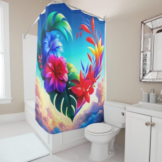 Blume Herz Duschvorhang (Beispiel)
