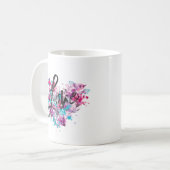 Blume Herz Kaffee Tasse (Vorderseite Links)