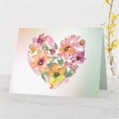 Blume Herz Karte (Gelbe Blume)