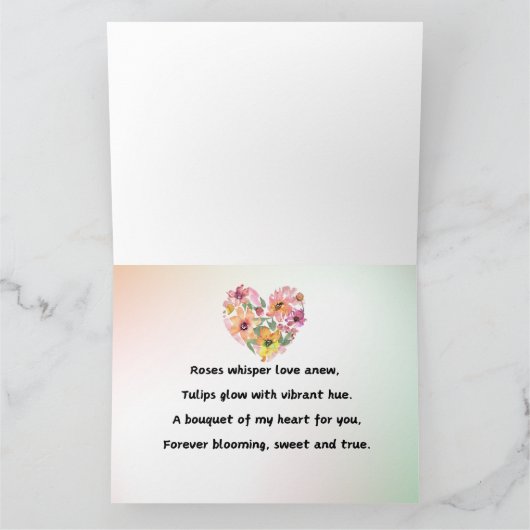 Blume Herz Karte (Innenseite)