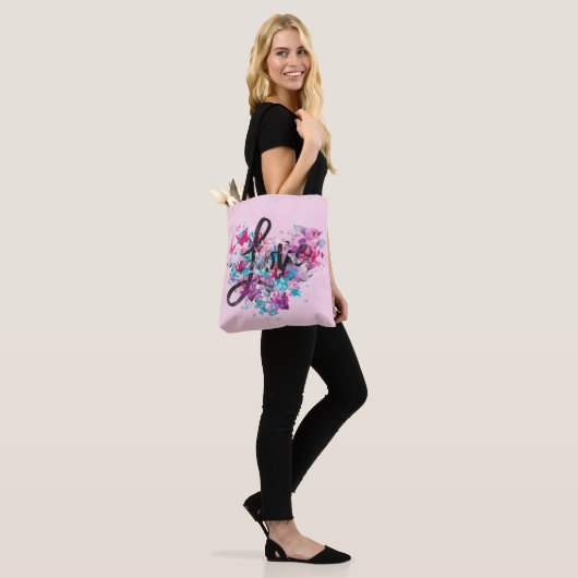 Blume Herz Liebe Tasche (Am Model)