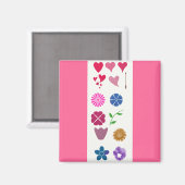 Blume & Herz Magnet (Vorderseite/Rückseite)