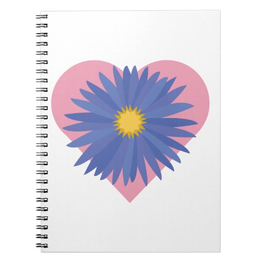 Blume Herz Notizblock (Vorderseite)