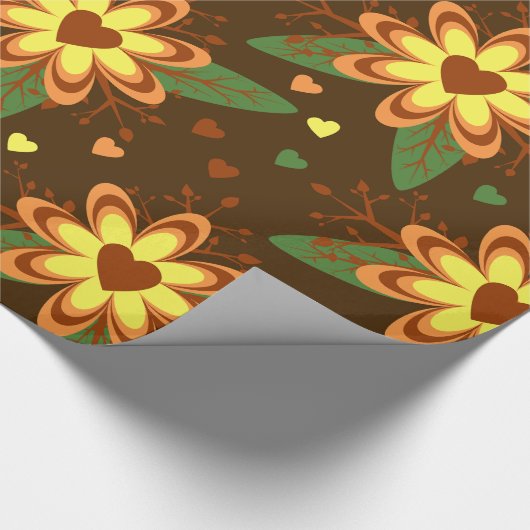 Blume Herz Packpapier (Ecke)