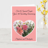 Blume Herz Personalisiert 5. Hochzeitstag Karte (Gelbe Blume)