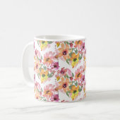 Blume Herz Tasse, Blume, Wildblumen botanisch Kaffeetasse (Vorderseite Links)