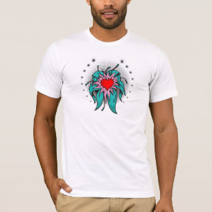 Blume Herz-Tattoo-Design T-Shirt