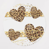 Blume Herz und Make-up Etiketten (Design 2)