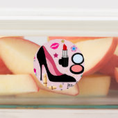 Blume Herz und Make-up Etiketten (Befestigt)